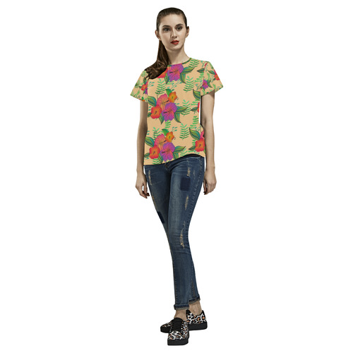 Summer Vibes All Over Print T-Shirt for Women (USA Size) (Model T40)