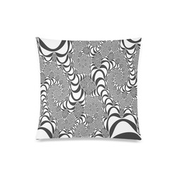Black And White Fractal Fantasy Custom Zippered Pillow Case 20"x20"(Twin Sides)