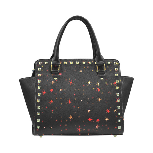 Awesome allover Stars 02B by FeelGood Rivet Shoulder Handbag (Model 1645)