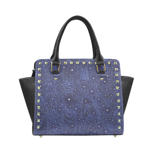 Awesome allover Stars 01B by FeelGood Rivet Shoulder Handbag (Model 1645)