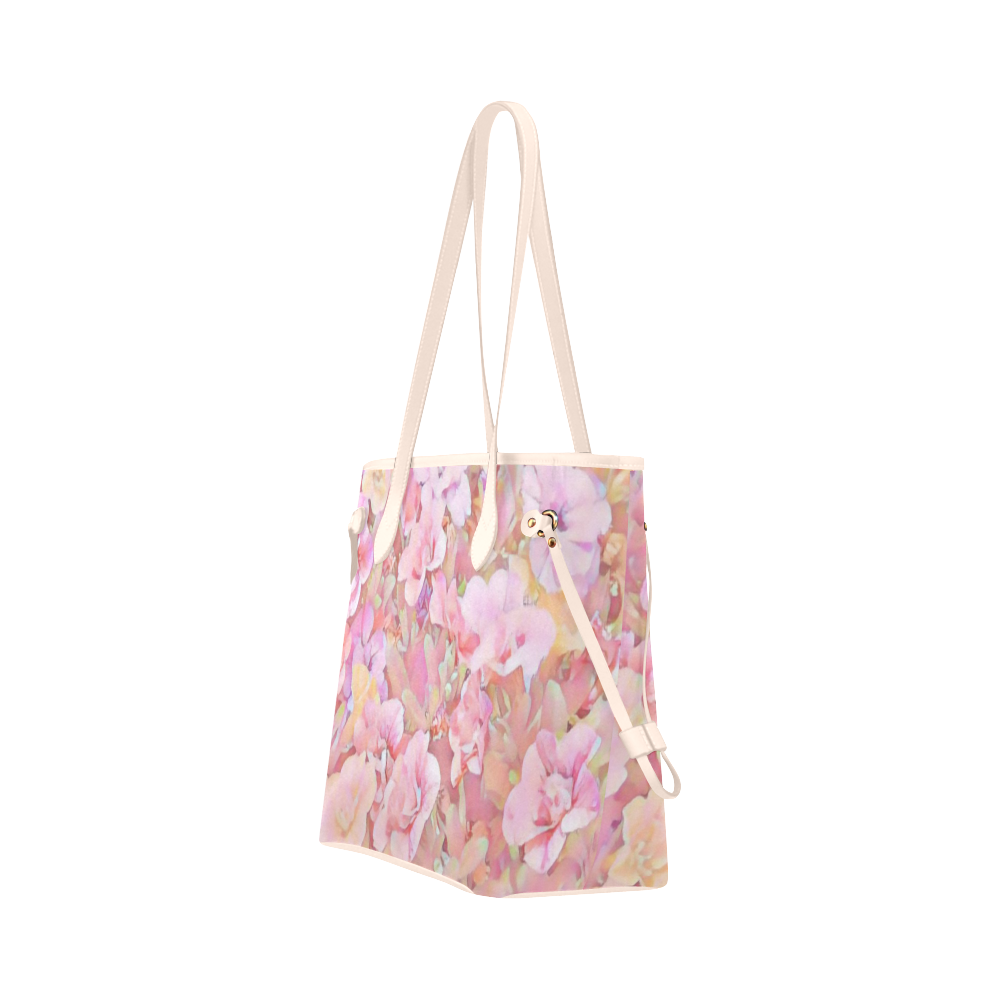 Lovely Floral 36A by FeelGood Clover Canvas Tote Bag (Model 1661)