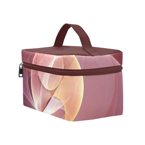 Movement Abstract Modern Wine Red Pink Fractal Art Cosmetic Bag/Large (Model 1658)