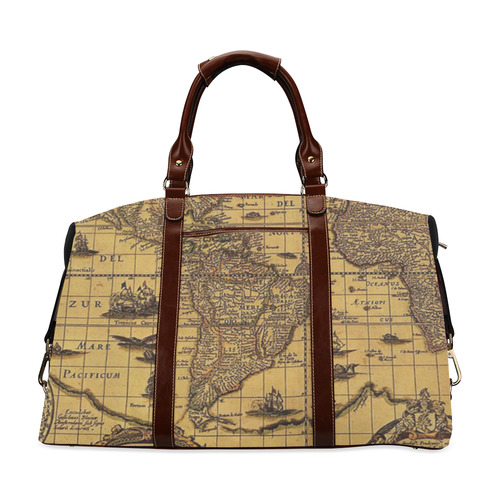 Mala pirata tamanho grande mapa2 Classic Travel Bag (Model 1643) Remake