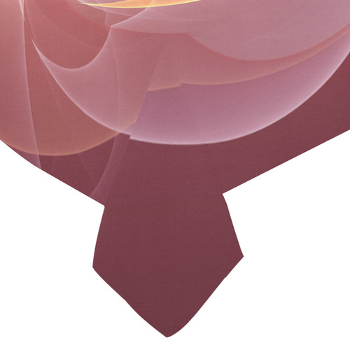 Movement Abstract Modern Wine Red Pink Fractal Art Cotton Linen Tablecloth 60"x 84"