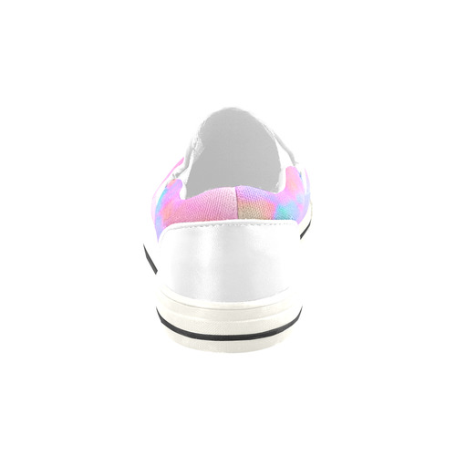 pink clouds Slip-on Canvas Shoes for Kid (Model 019)