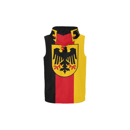 Germany (Hanging flag) All Over Print Sleeveless Zip Up Hoodie for Kid (Model H16)