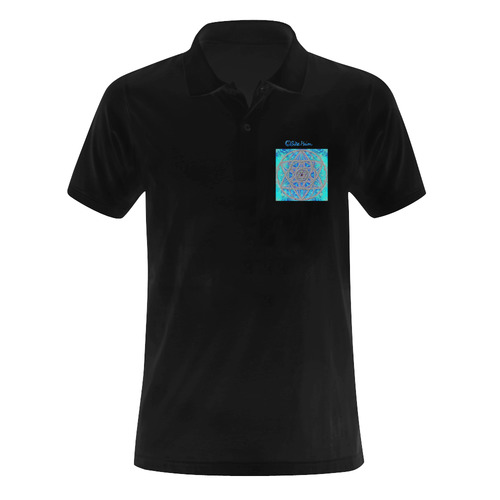 protection in blue harmony Men's Polo Shirt (Model T24)