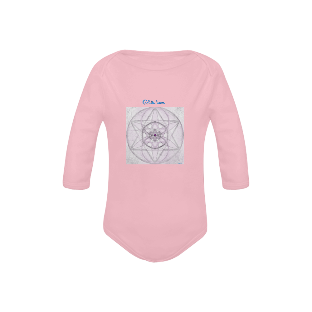 Protection- transcendental love by Sitre haim Baby Powder Organic Long Sleeve One Piece (Model T27)