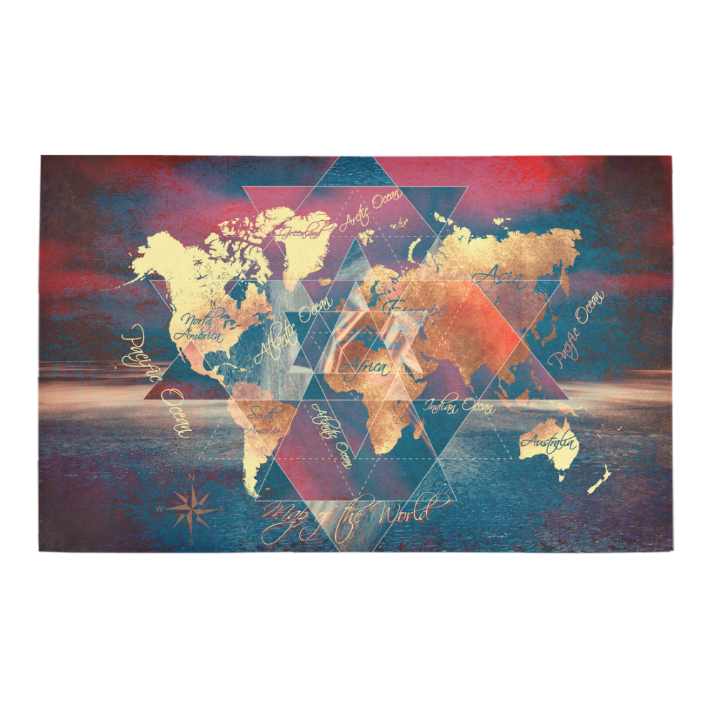 world map Bath Rug 20''x 32''