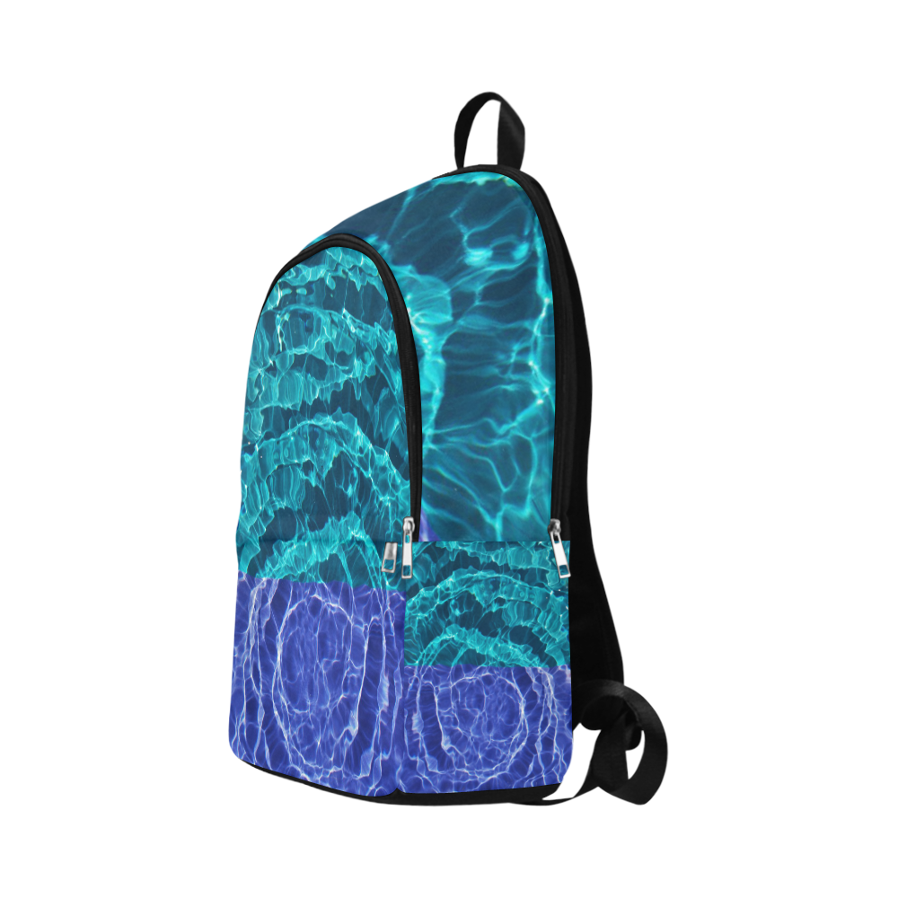 Blue Spiral Fabric Backpack for Adult (Model 1659)