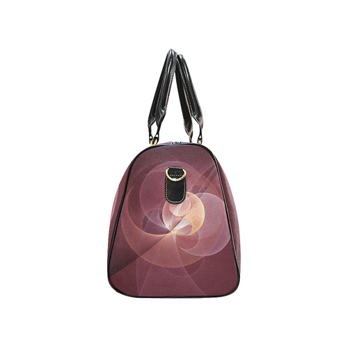 Movement Abstract Modern Wine Red Pink Fractal Art New Waterproof Travel Bag/Small (Model 1639)