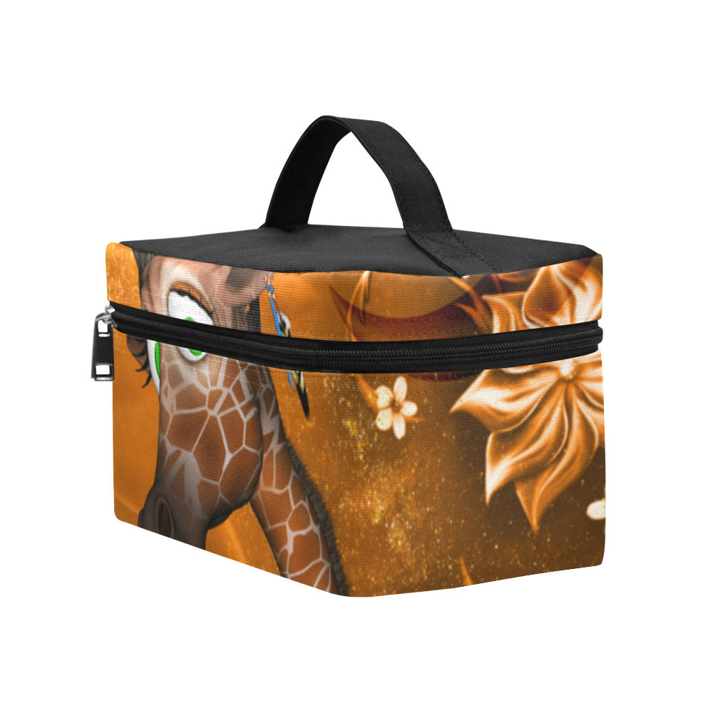 Funny giraffe with feathers Cosmetic Bag/Large (Model 1658)