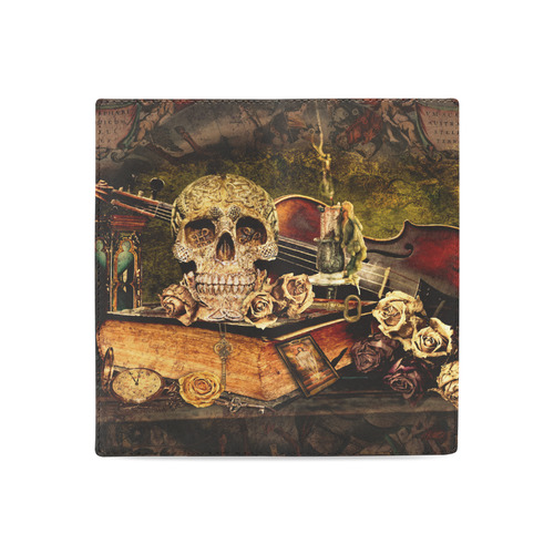 Steampunk Alchemist Mage Roses Celtic Skull Women's Leather Wallet (Model 1611)