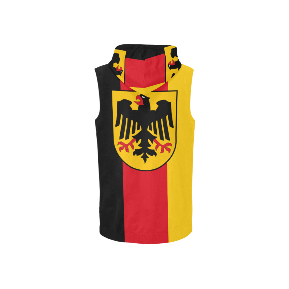 Germany (Hanging flag) All Over Print Sleeveless Zip Up Hoodie for Women (Model H16)