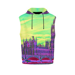 Impressive Travel - London by JamColors All Over Print Sleeveless Hoodie for Men (Model H15)