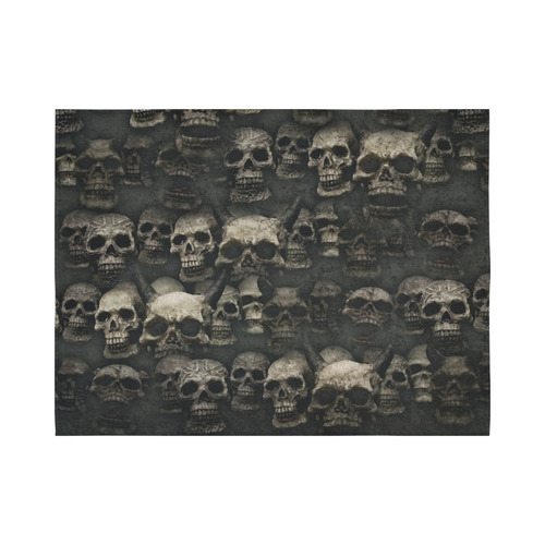 Crypt of the devilish dead skull Cotton Linen Wall Tapestry 80"x 60"