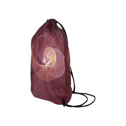 Movement Abstract Modern Wine Red Pink Fractal Art Small Drawstring Bag Model 1604 (Twin Sides) 11"(W) * 17.7"(H)