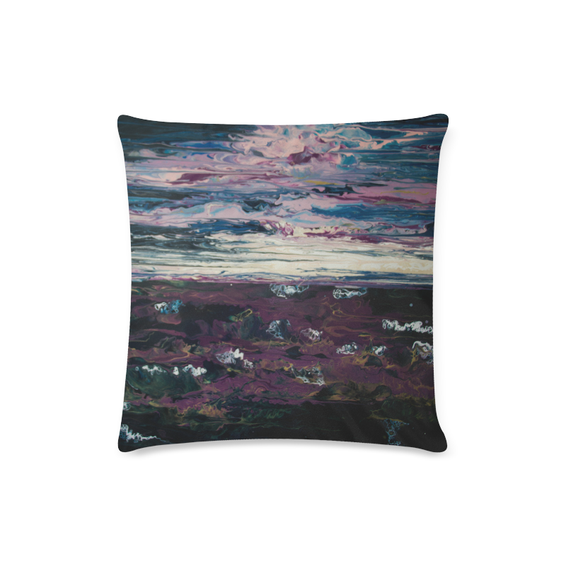 sea at dusk Custom Zippered Pillow Case 16"x16"(Twin Sides)