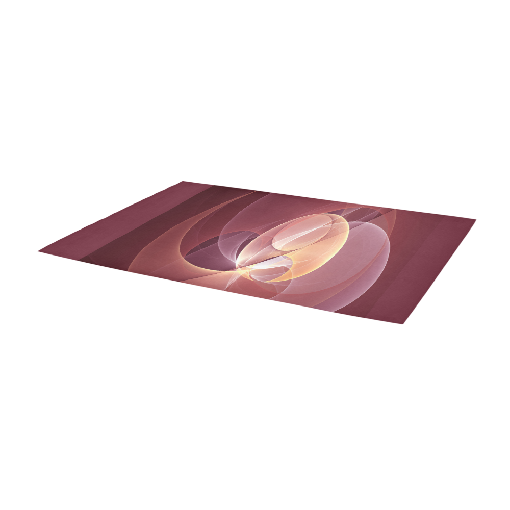 Movement Abstract Modern Wine Red Pink Fractal Art Area Rug 9'6''x3'3''