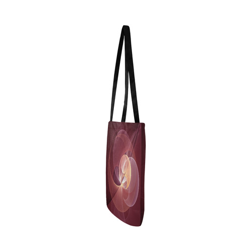 Movement Abstract Modern Wine Red Pink Fractal Art Reusable Shopping Bag Model 1660 (Two sides)