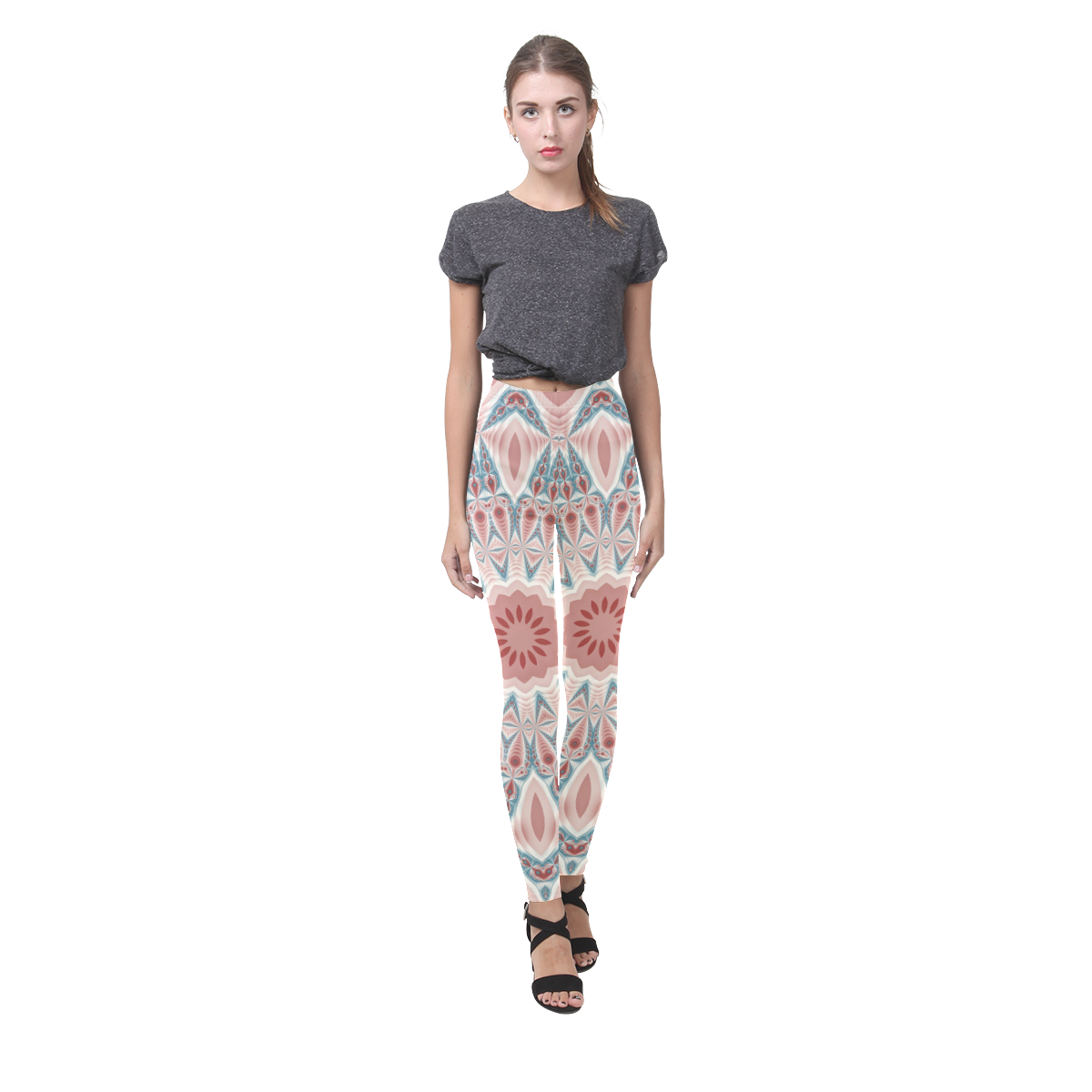Modern Kaleidoscope Mandala Fractal Art Graphic Cassandra Women's Leggings (Model L01)