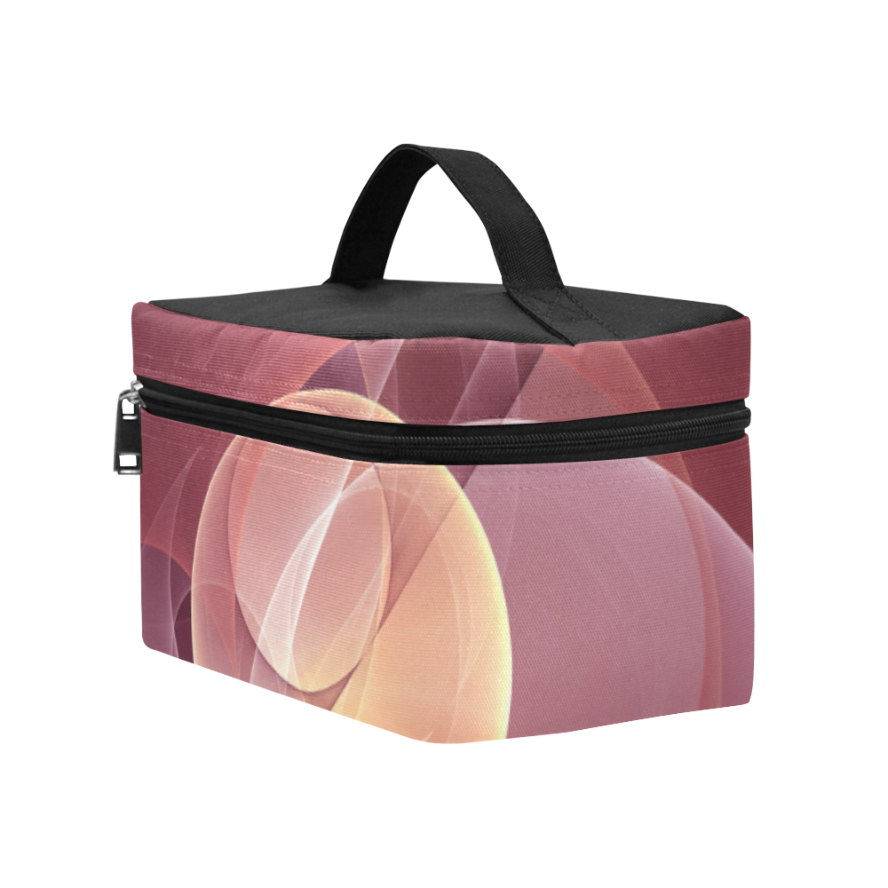 Movement Abstract Modern Wine Red Pink Fractal Art Lunch Bag/Large (Model 1658)