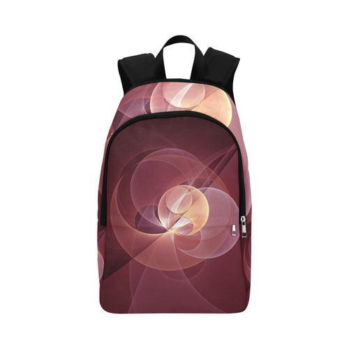 Movement Abstract Modern Wine Red Pink Fractal Art Fabric Backpack for Adult (Model 1659)
