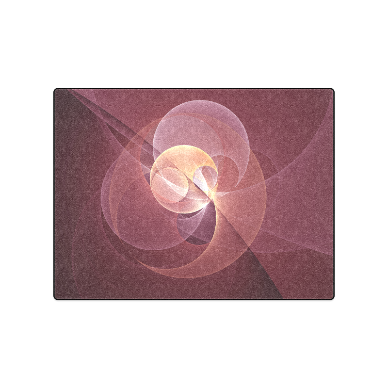 Movement Abstract Modern Wine Red Pink Fractal Art Blanket 50"x60"
