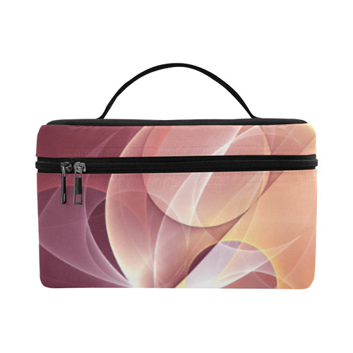 Movement Abstract Modern Wine Red Pink Fractal Art Cosmetic Bag/Large (Model 1658)