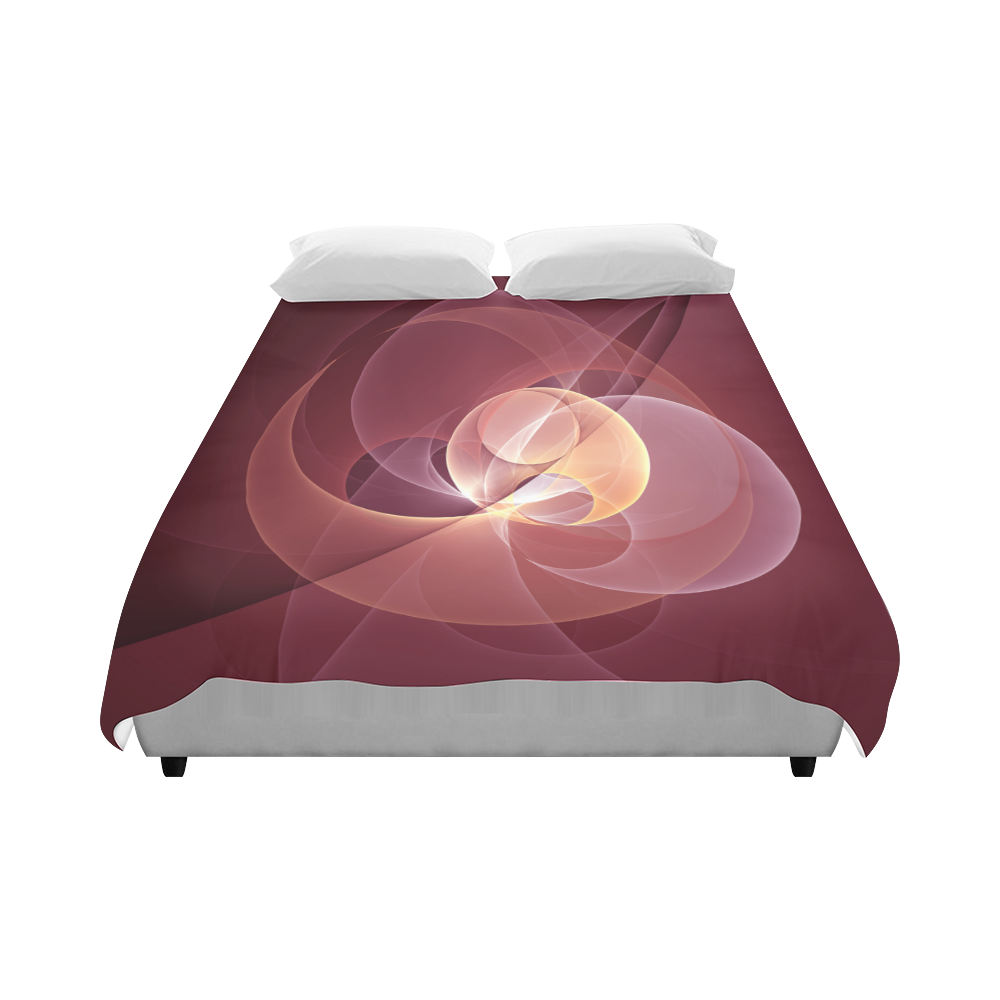 Movement Abstract Modern Wine Red Pink Fractal Art Duvet Cover 86"x70" ( All-over-print)