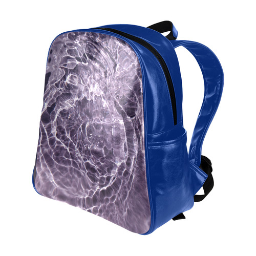 Lilac Bubbles Multi-Pockets Backpack (Model 1636)