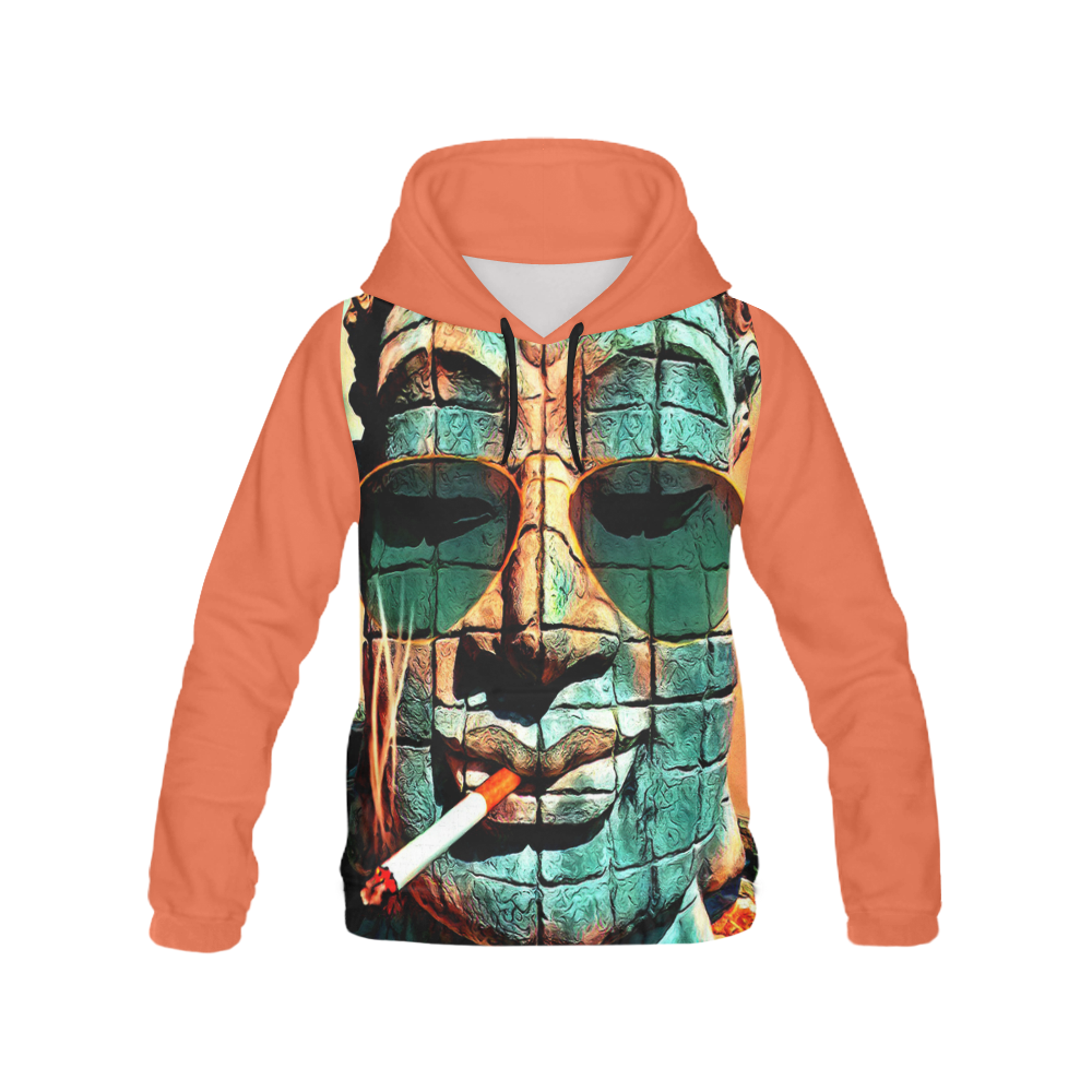 FUNNY BUDDHA All Over Print Hoodie for Men (USA Size) (Model H13)