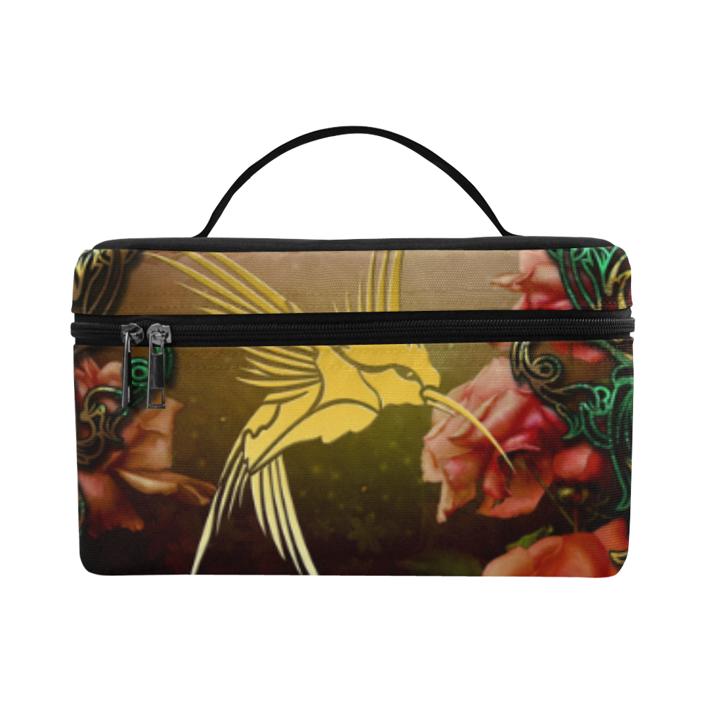 Golden bird Cosmetic Bag/Large (Model 1658)