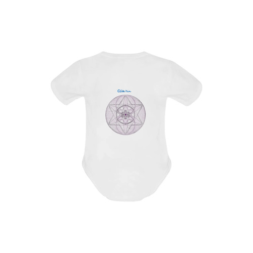 Protection- transcendental love by Sitre haim Baby Powder Organic Short Sleeve One Piece (Model T28)