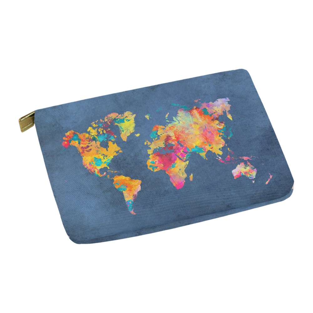 world map 18 Carry-All Pouch 12.5''x8.5''