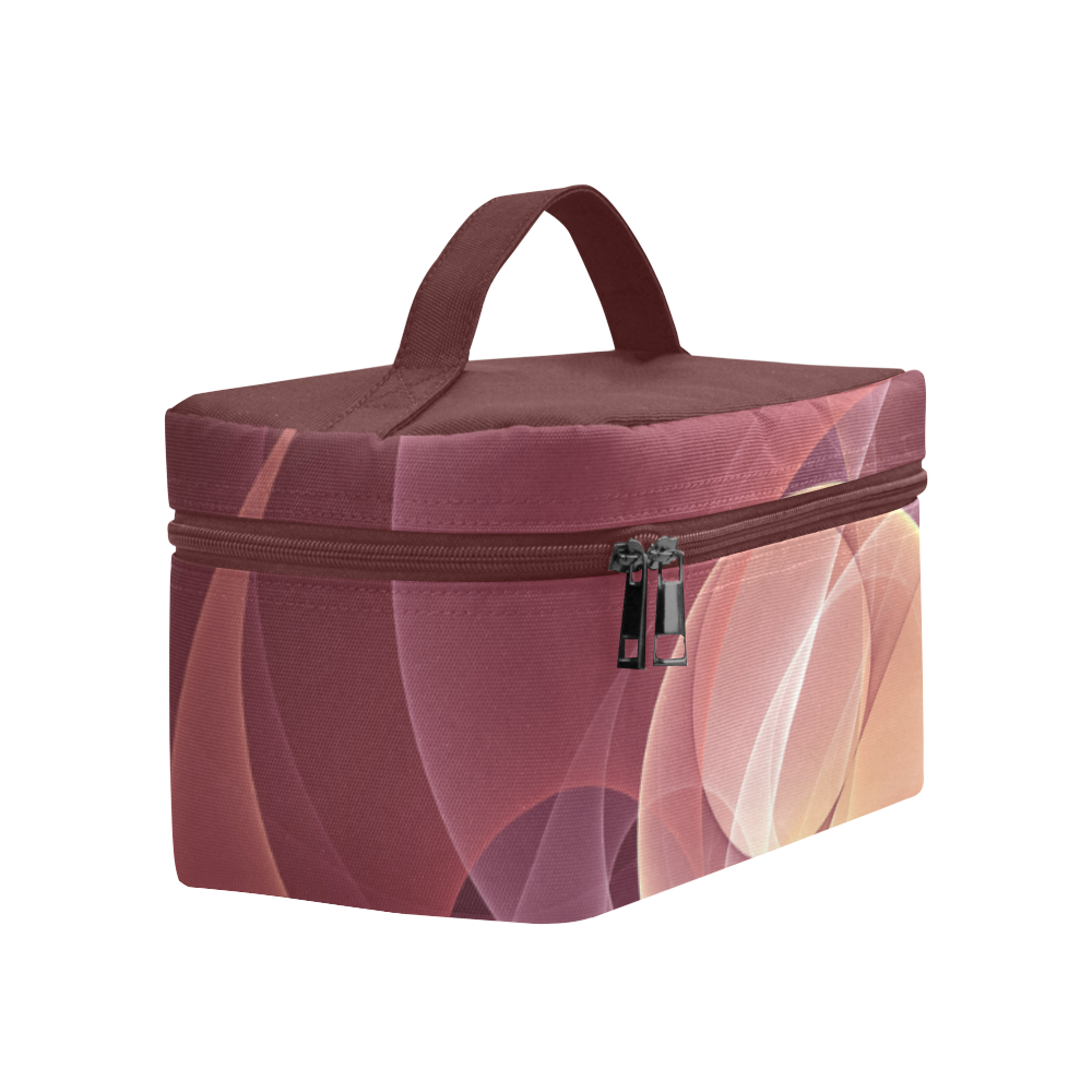 Movement Abstract Modern Wine Red Pink Fractal Art Lunch Bag/Large (Model 1658)