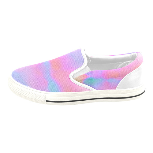 pink clouds Slip-on Canvas Shoes for Kid (Model 019)
