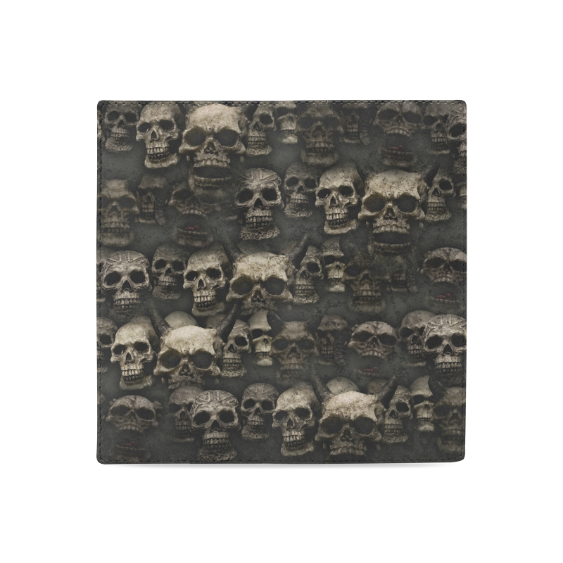 Crypt of the devilish dead skull Women's Leather Wallet (Model 1611)