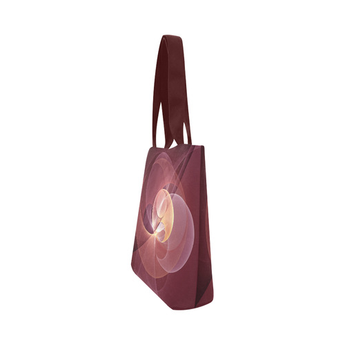 Movement Abstract Modern Wine Red Pink Fractal Art Canvas Tote Bag (Model 1657)