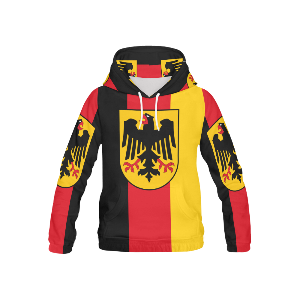 Germany (Hanging flag) All Over Print Hoodie for Kid (USA Size) (Model H13)
