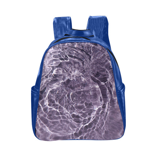 Lilac Bubbles Multi-Pockets Backpack (Model 1636)