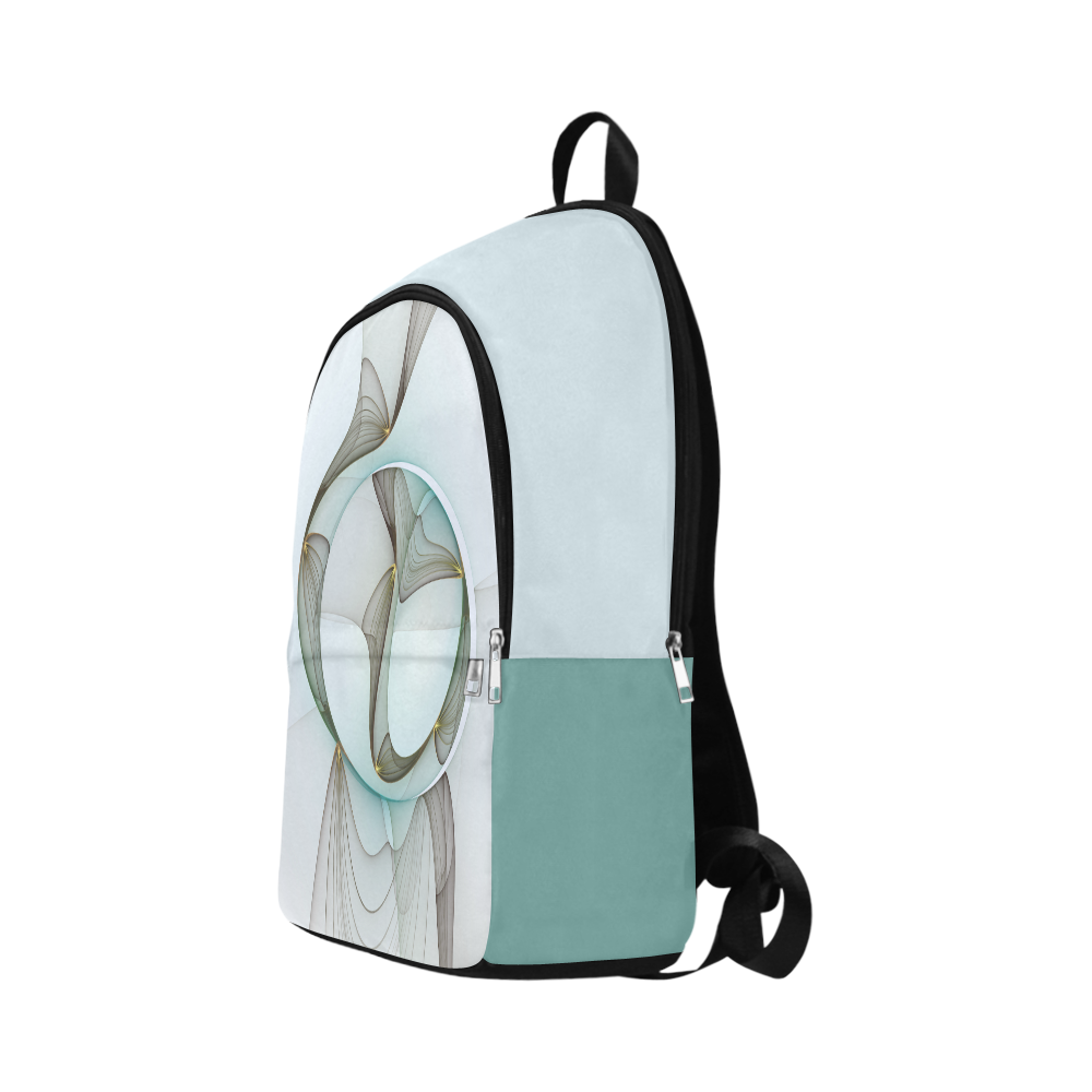 Abstract Modern Turquoise Brown Gold Elegance Fabric Backpack for Adult (Model 1659)