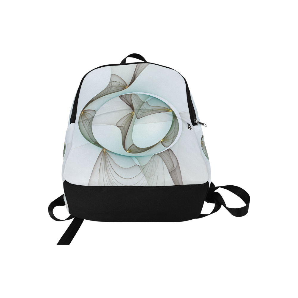 Abstract Modern Turquoise Brown Gold Elegance Fabric Backpack for Adult (Model 1659)