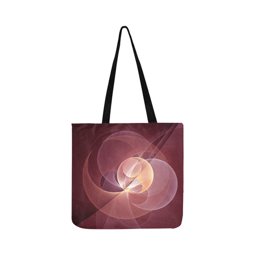 Movement Abstract Modern Wine Red Pink Fractal Art Reusable Shopping Bag Model 1660 (Two sides)