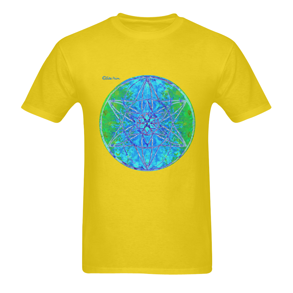 protection in nature colors-teal, blue and green Sunny Men's T- shirt (Model T06)