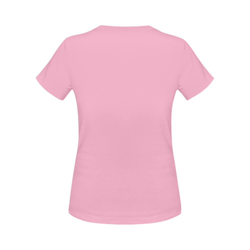 Movement Abstract Modern Wine Red Pink Fractal Art Women's Classic T-Shirt (Model T17）