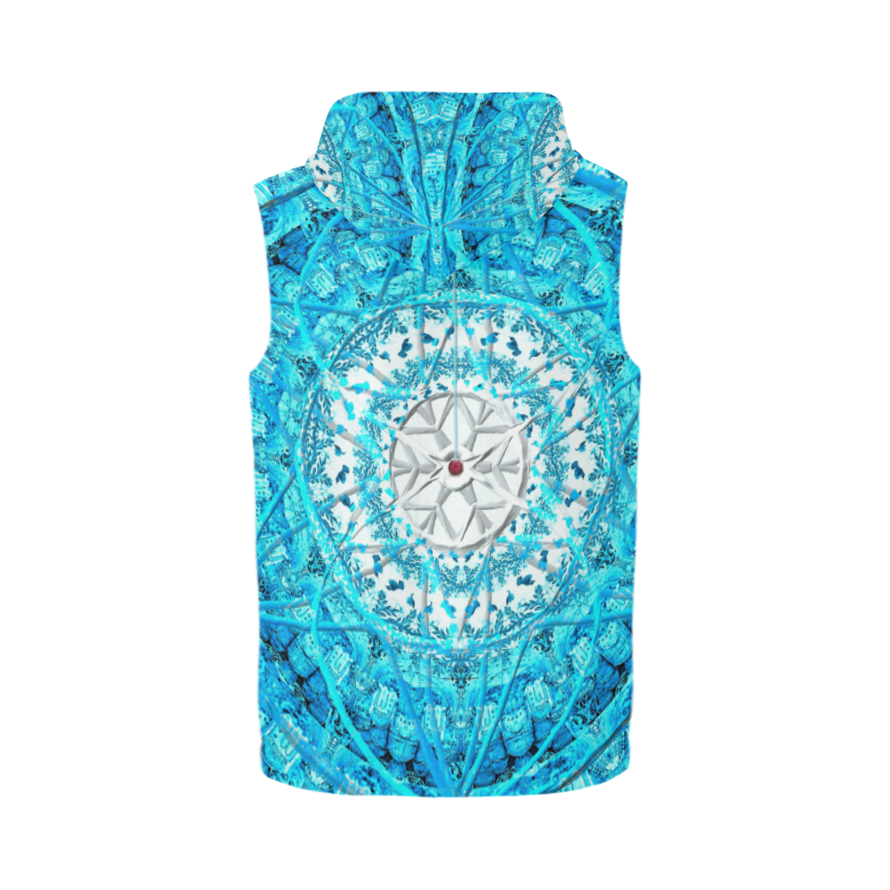 Protection from Jerusalem in blue All Over Print Sleeveless Zip Up Hoodie for Men (Model H16)