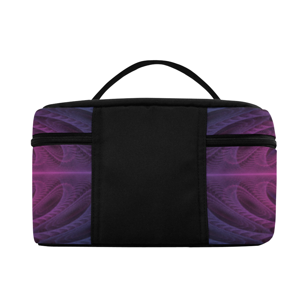 Mandala From Center Colorful Fractal Art With Pink Cosmetic Bag/Large (Model 1658)