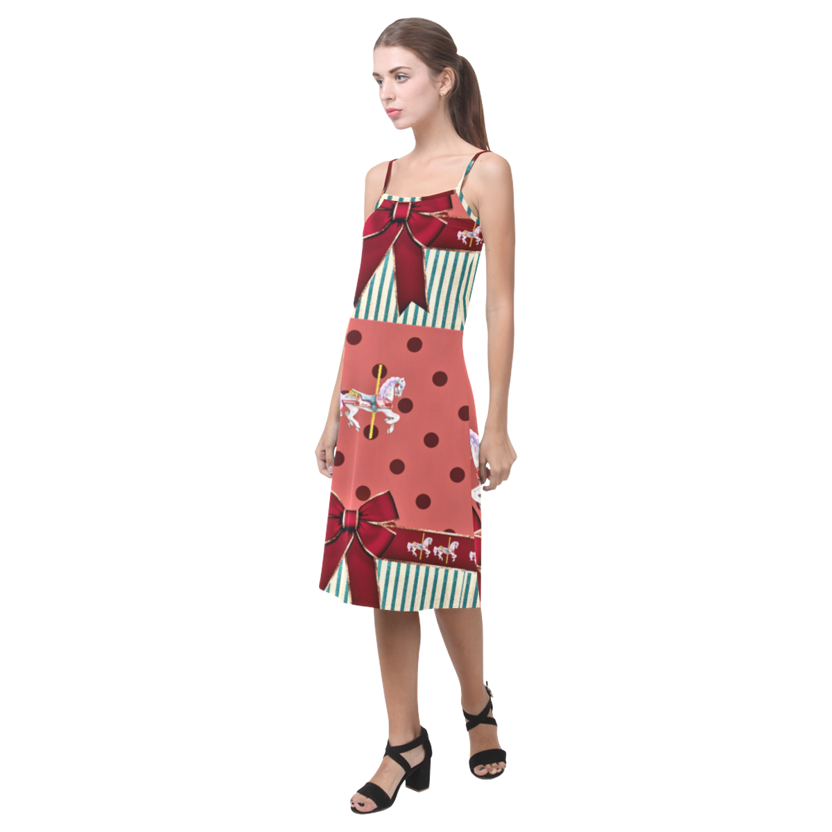 rockabilly carousel pony 6 b Alcestis Slip Dress (Model D05)