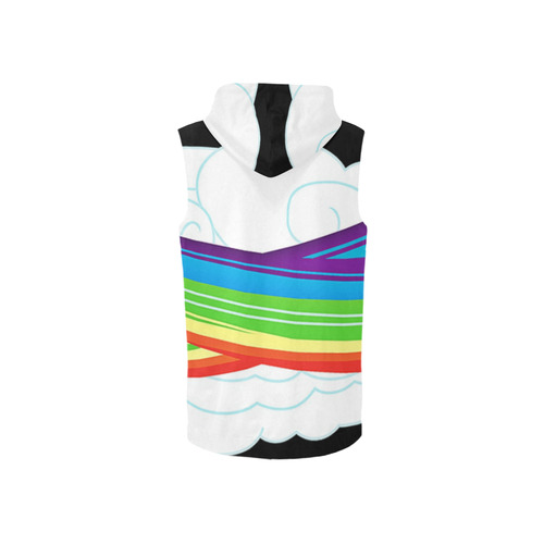 flying with rainbow dash All Over Print Sleeveless Zip Up Hoodie for Women (Model H16)